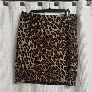 Cache Leopard Print Pencil Skirt
